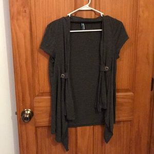 Gray women’s top.